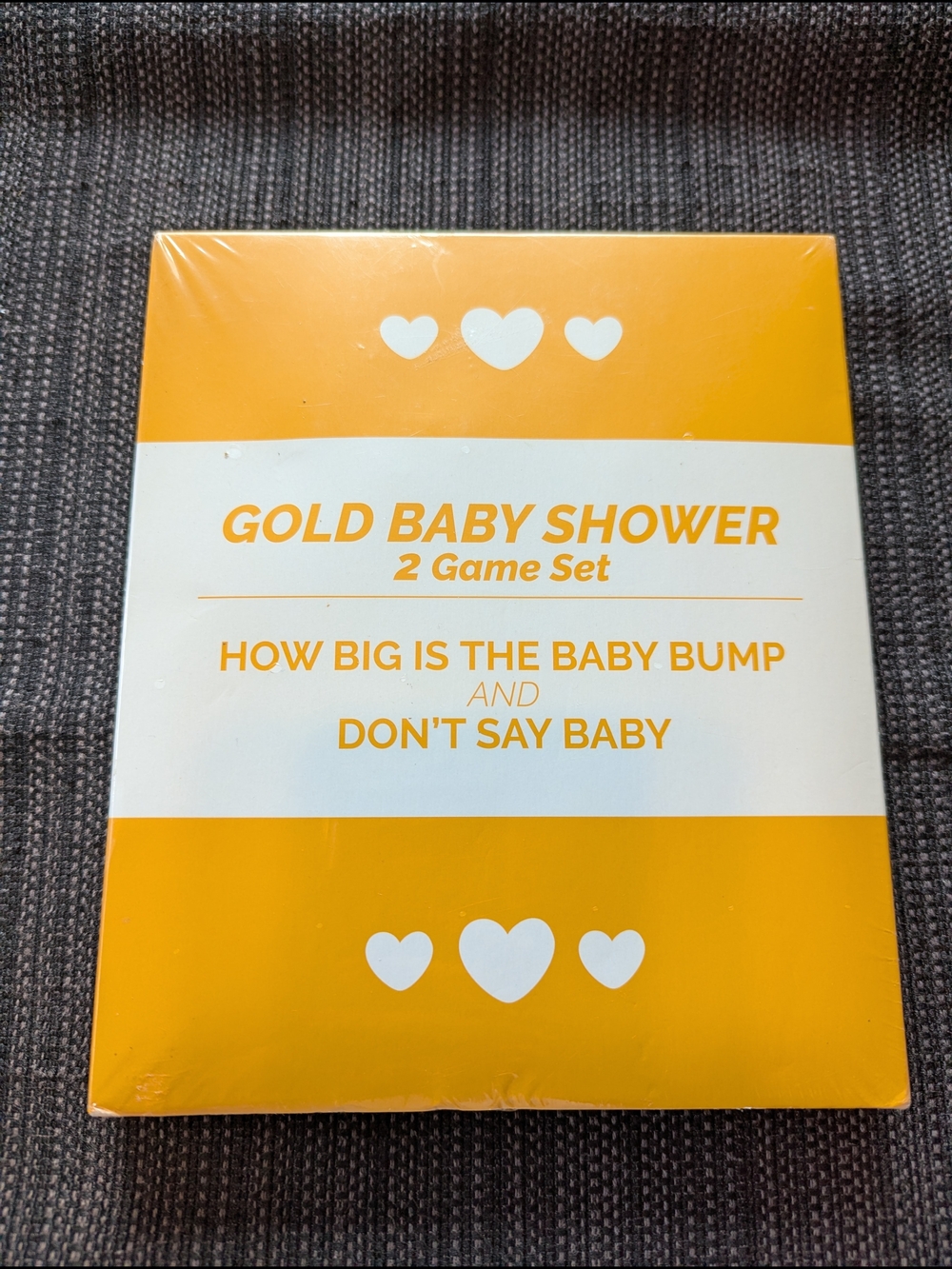 Gold Baby Shower 2-Game Set - Yellow & White